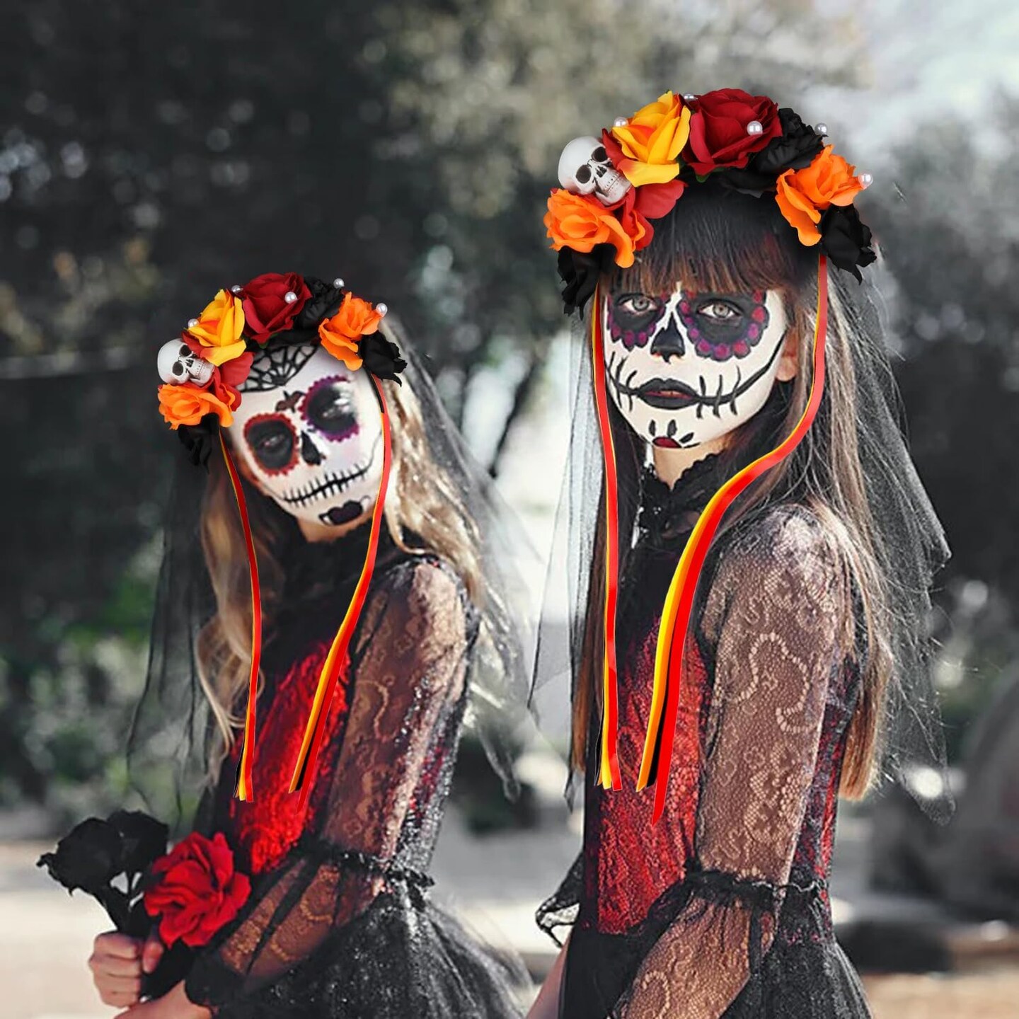 Floral Day of the Dead Headband