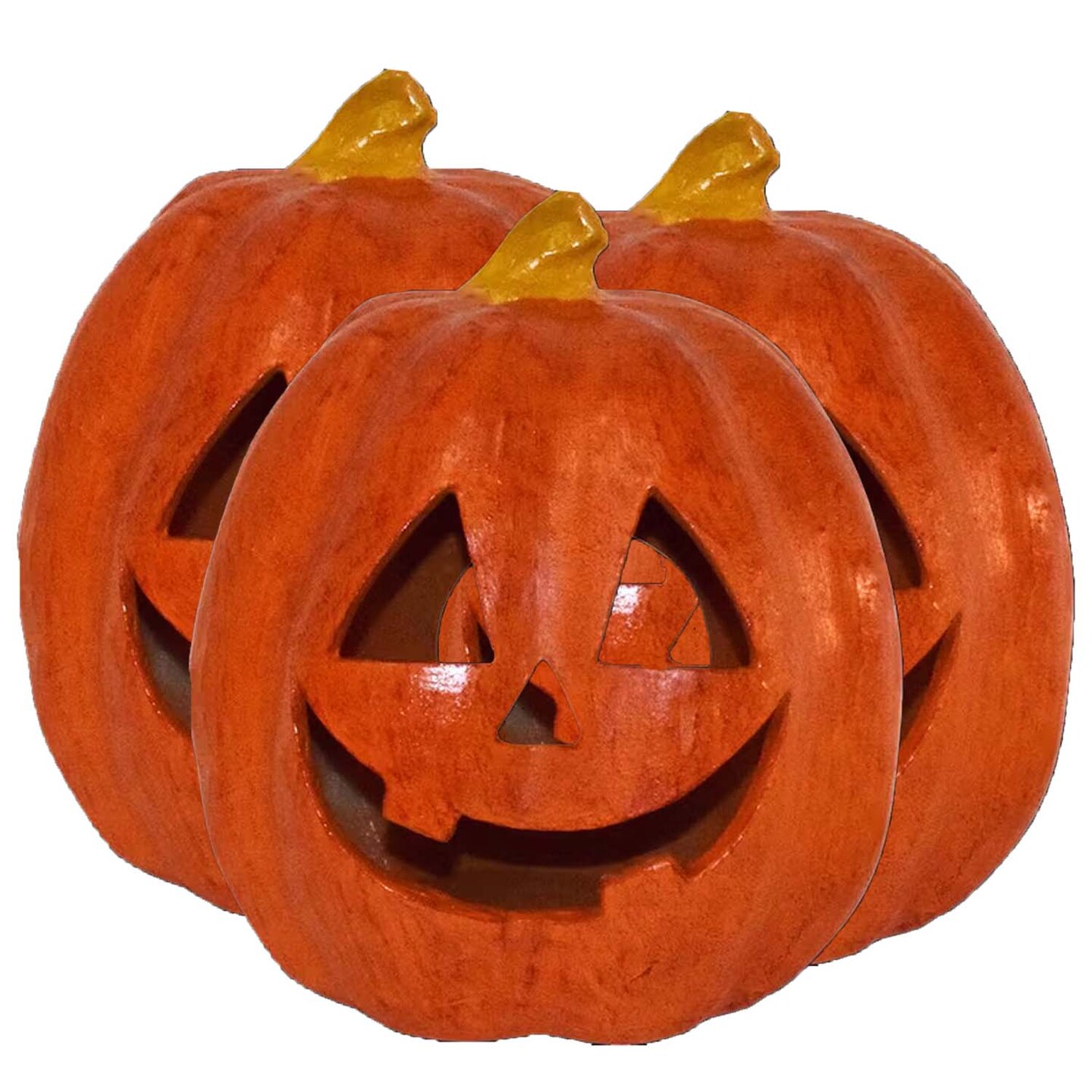 11 in. Dia Halloween Tabletop Jack O Lantern, Orange