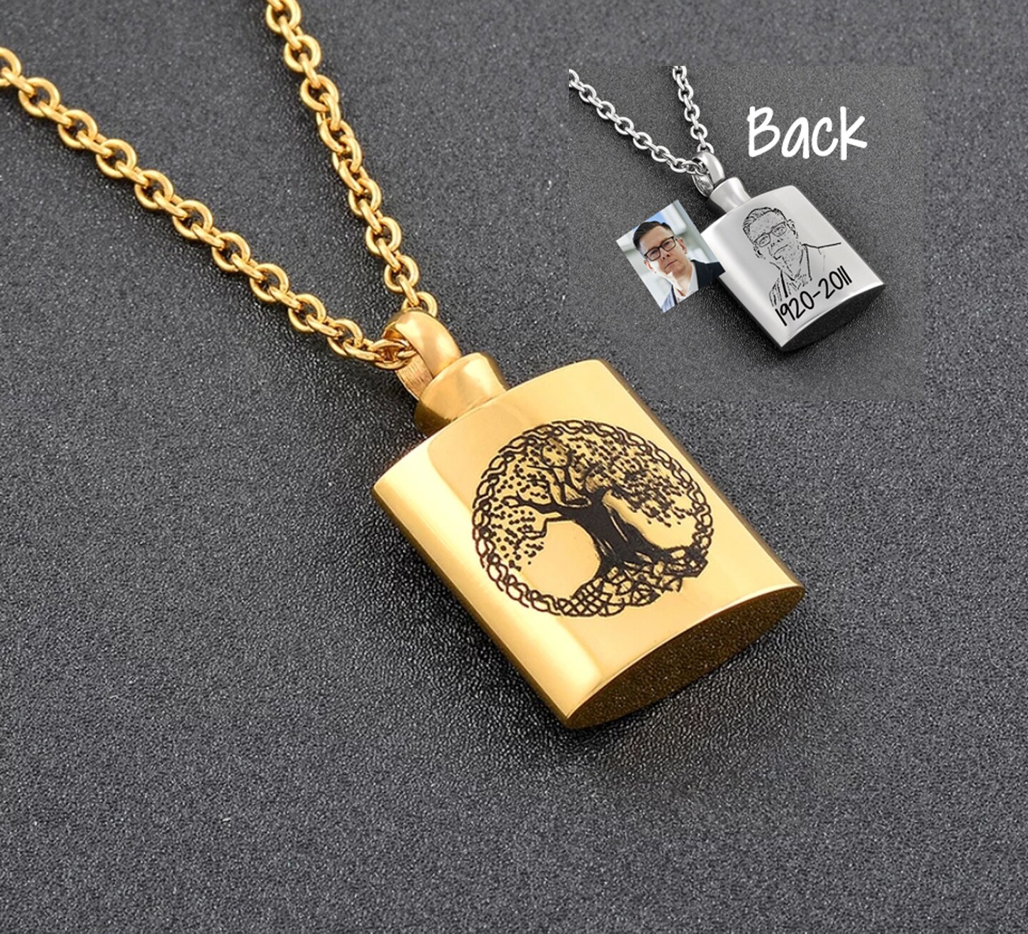 Personalized Urn Necklace Keepsake Urn Tree Of Life Cremation