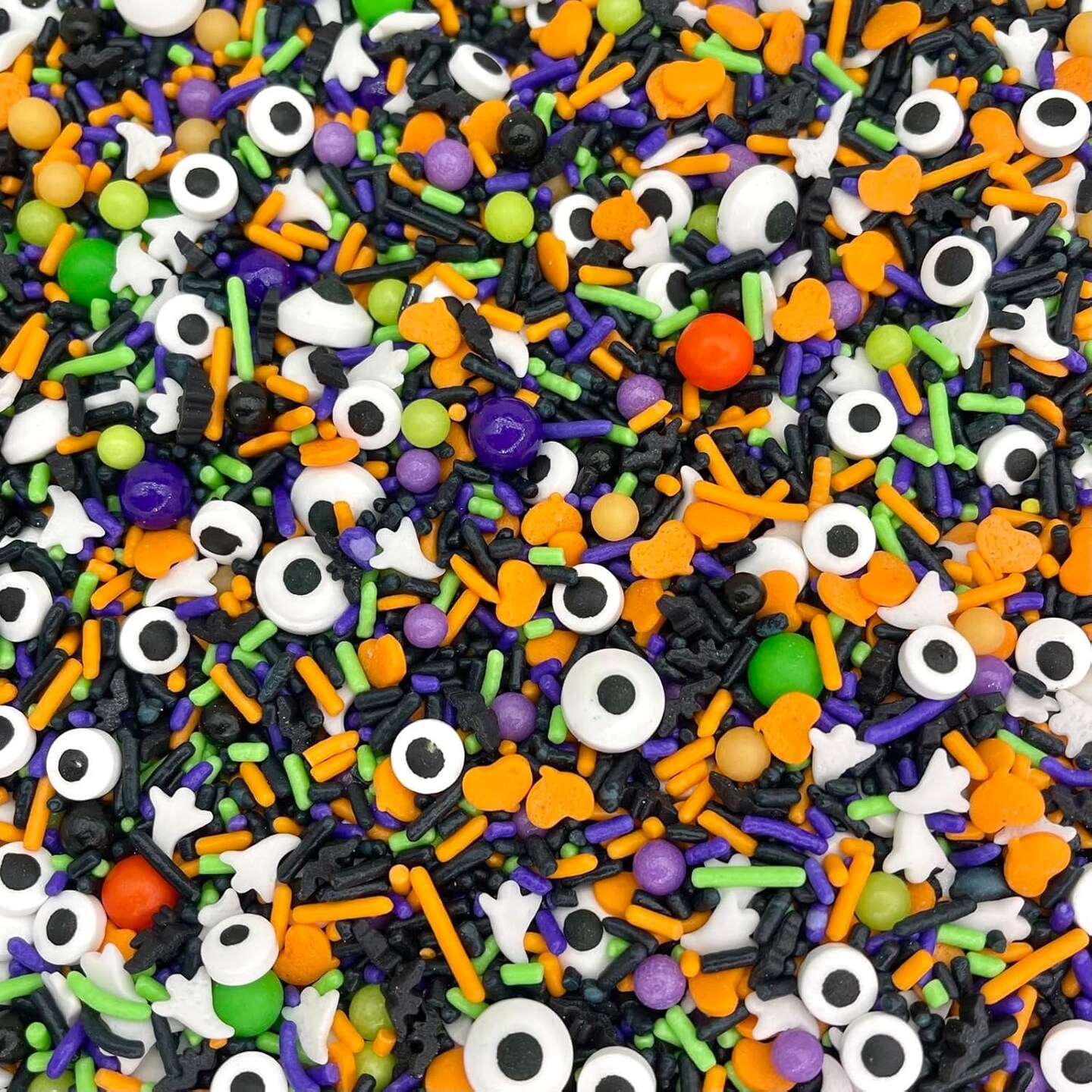 Halloween Sprinkles - Sprinkles For Cake Decorating, Edible Themed Sprinkles For Cookie Decorating, Chocolate Desserts, Cupcakes, Ice Cream, Caramel Apples, Ghost and Pumpkin Sprinkles 8oz