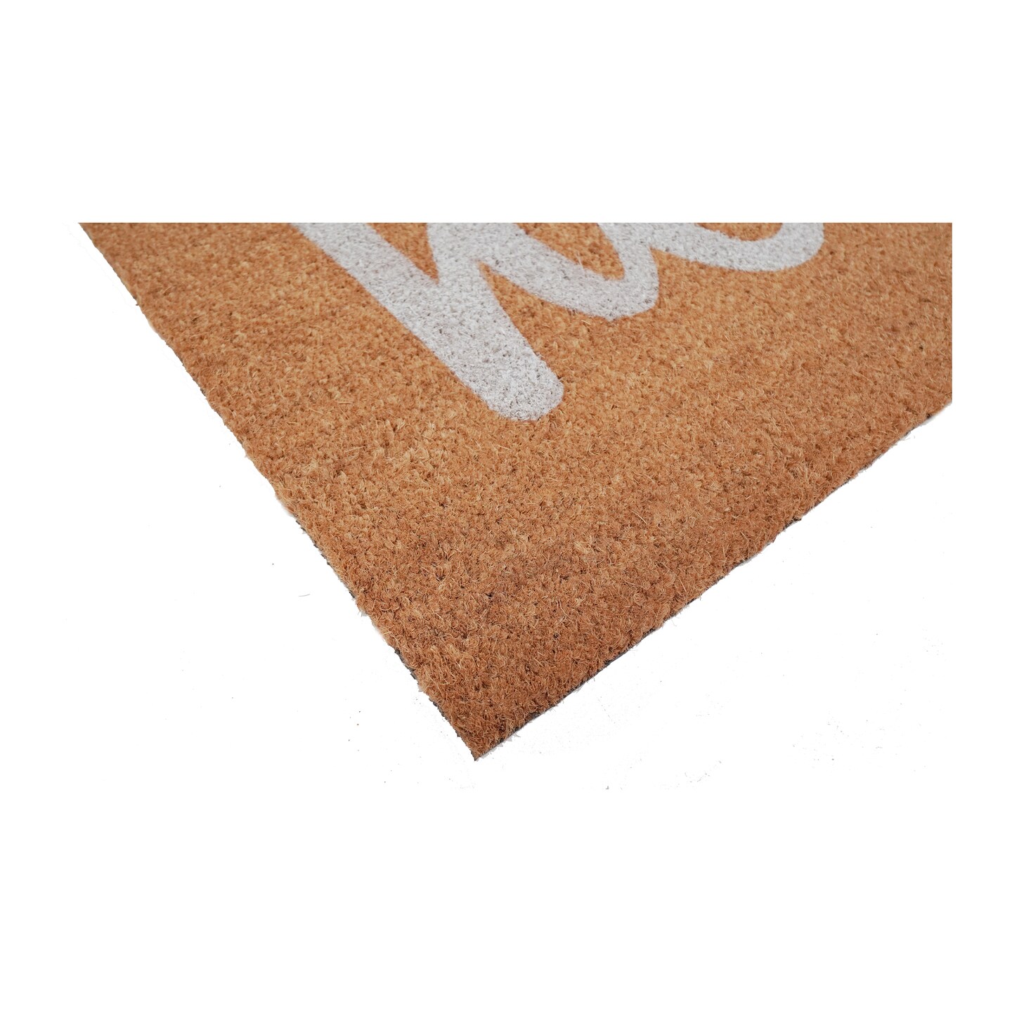 Script Hello Doormat, Off White/ Natural