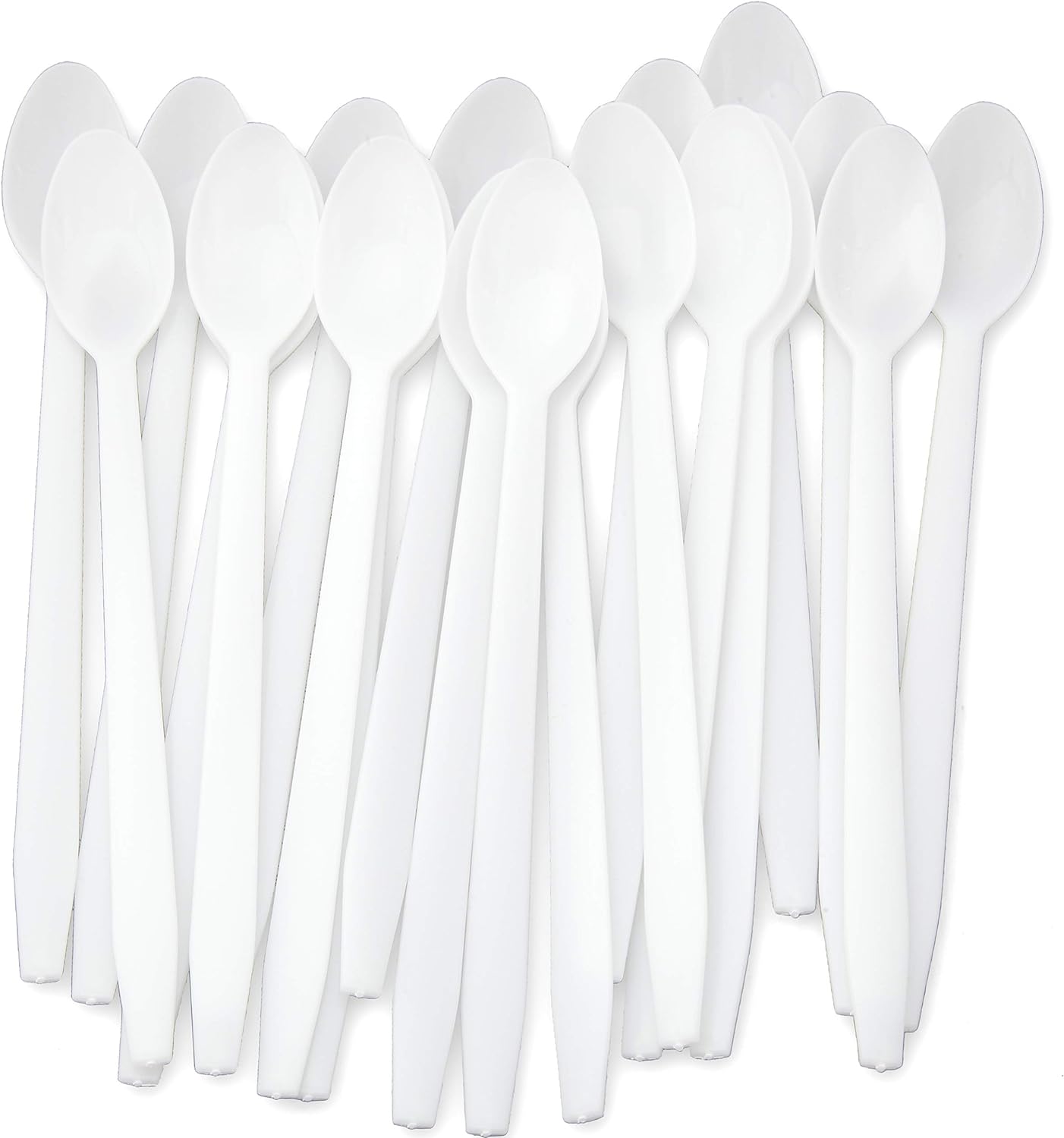 Sturdy White 8in Premium Sundae Spoons