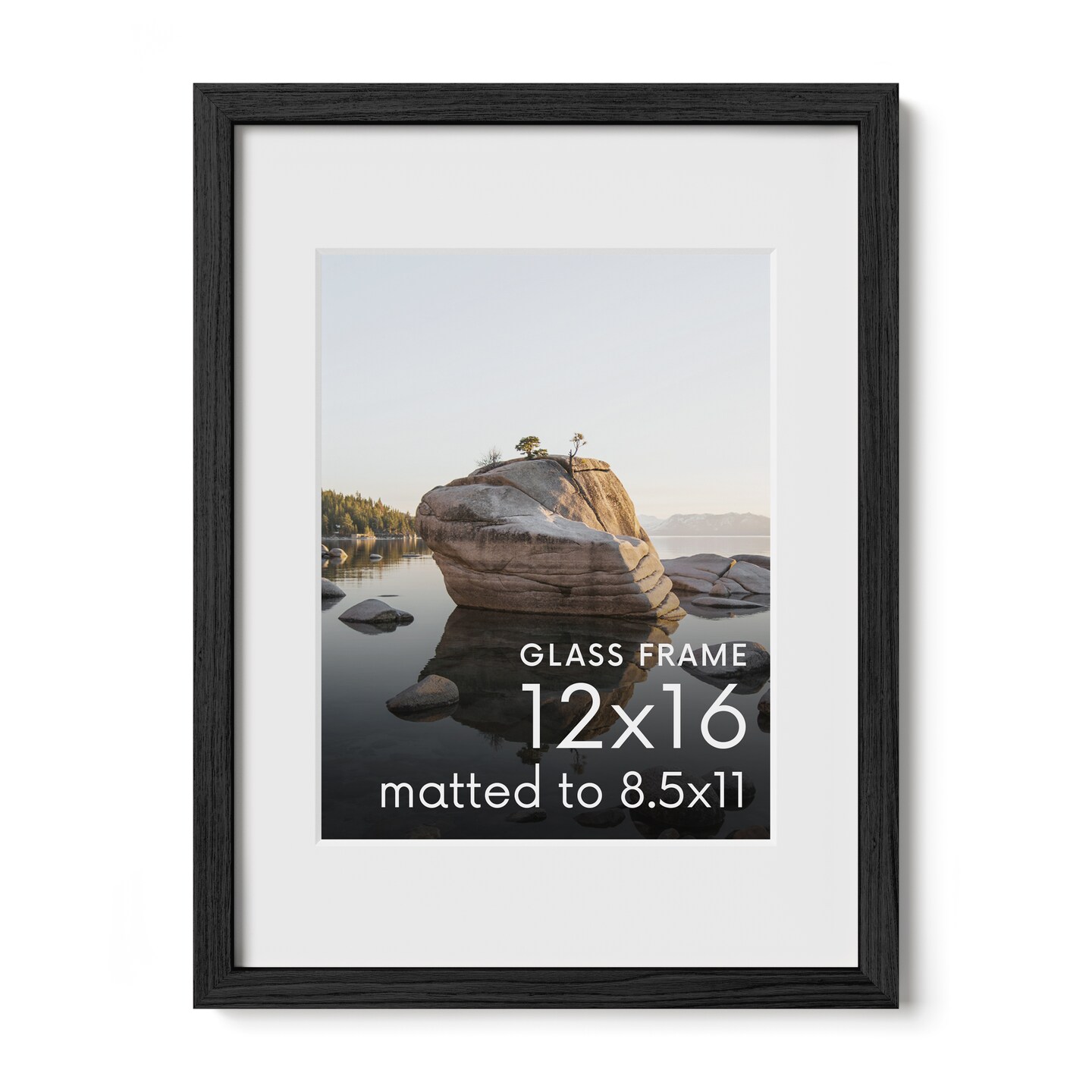 Haus and Hues Oak Wood Picture Frames Matted with Real Glass