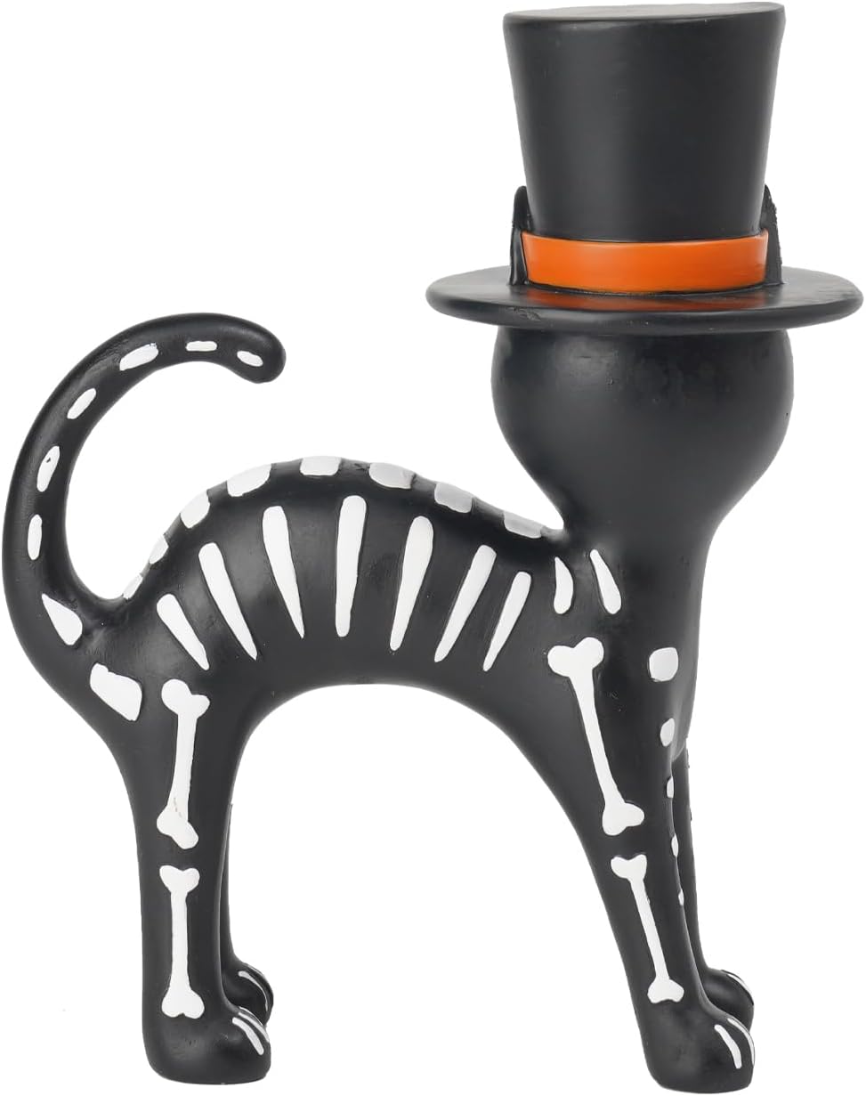 Halloween Decorations Sugar Cat Skeleton