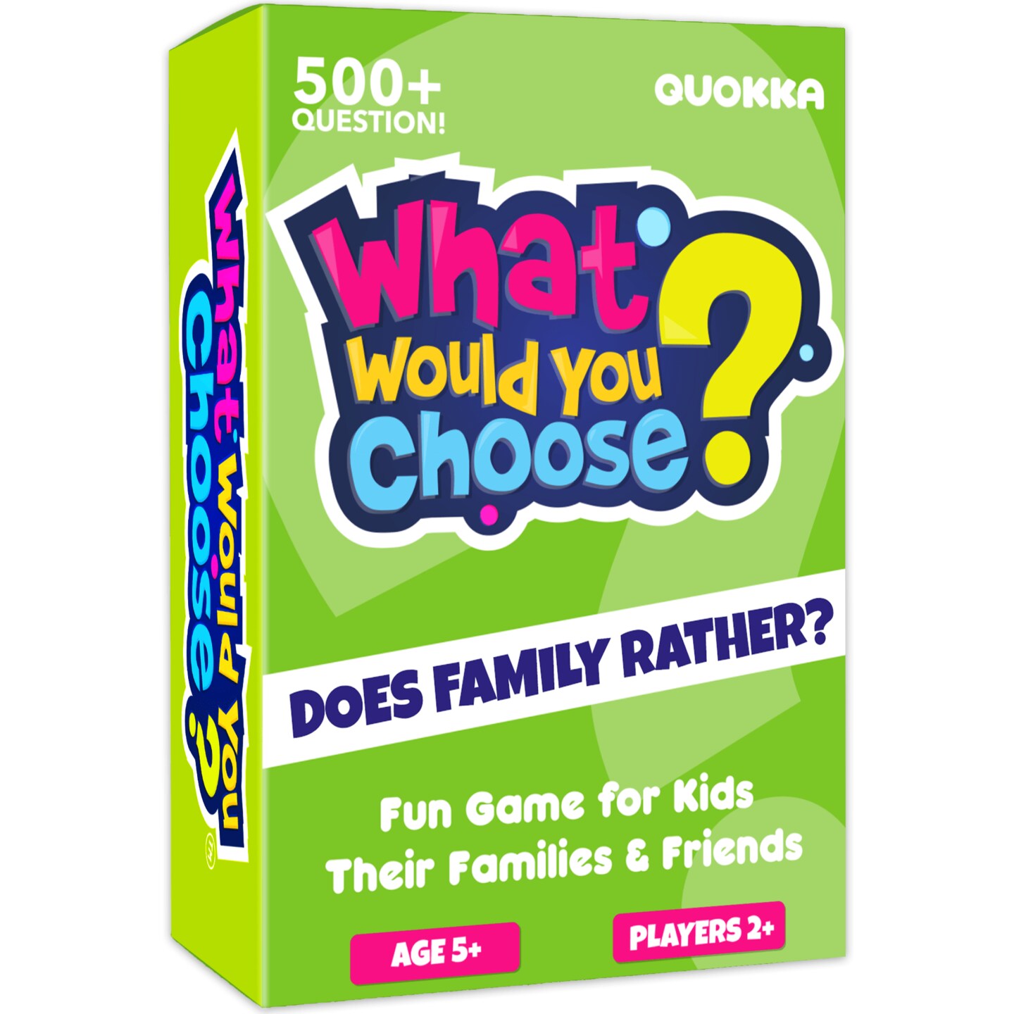 QUOKKA Board Games for Kids 8-12 Year Olds - Family Card Game for Kids Ages 6-8 - What Would You Choose | Do Family Rather? | Pick Your Answer | Get to Know Your Family