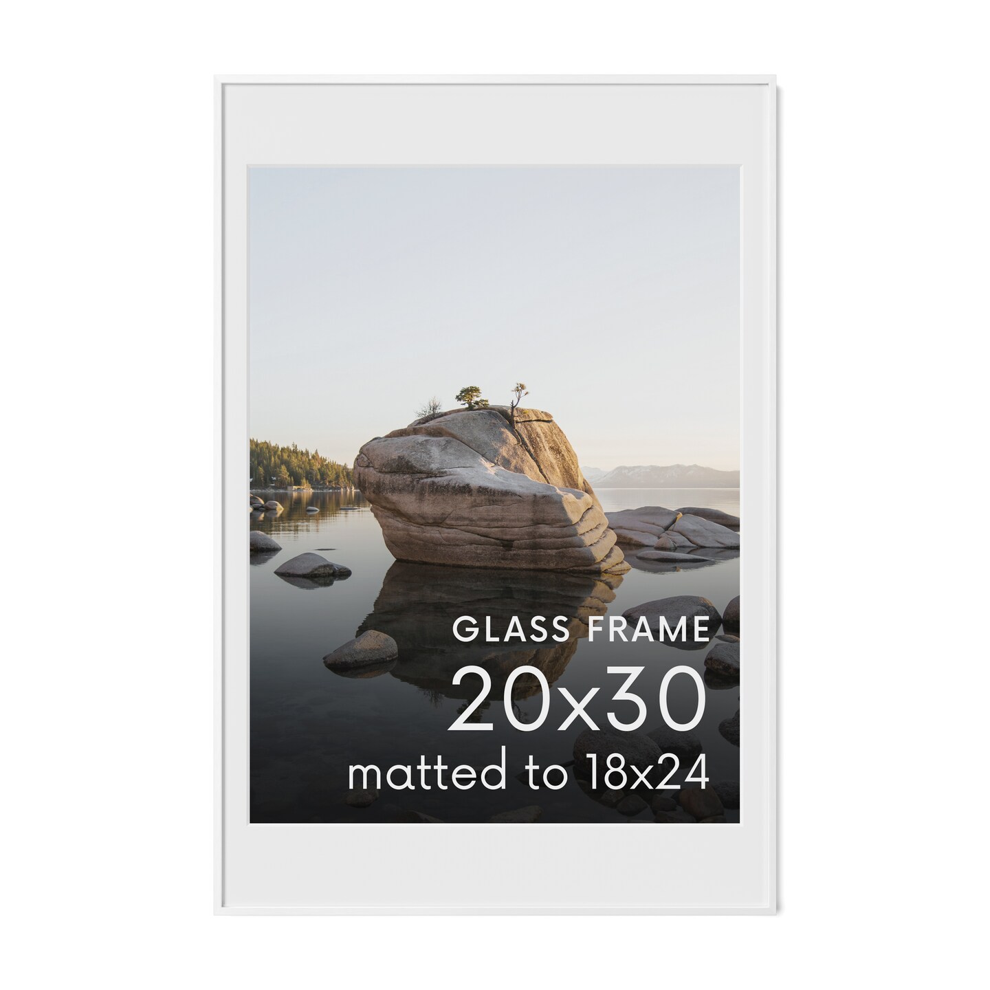 Haus and Hues Aluminum Glass and Matted Picture Frame