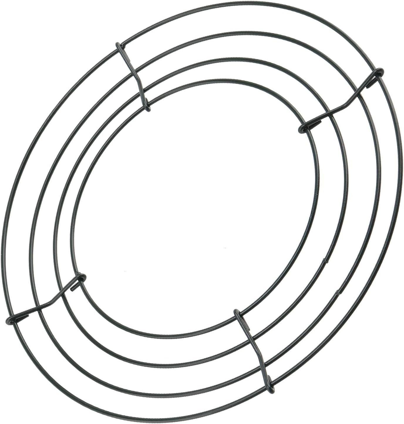 30 Pack 8 Inch Wire Wreath Frames, 20cm Round Metal Wreath Forms, Green Wreath Frame Rings for DIY Crafts