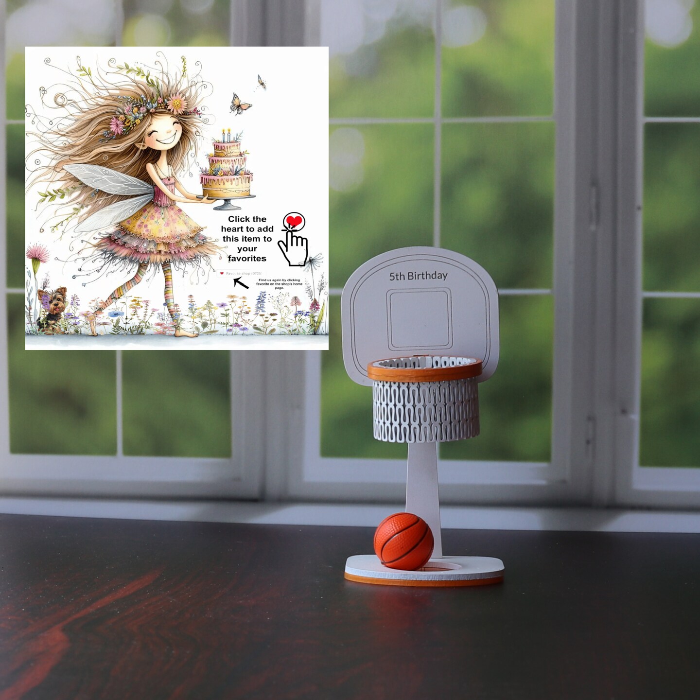 Basketball Cake Topper - Happy Birthday Decorations For Themed Parties, Kids Boys Girls Supplies, 5.4x7.4 Inches