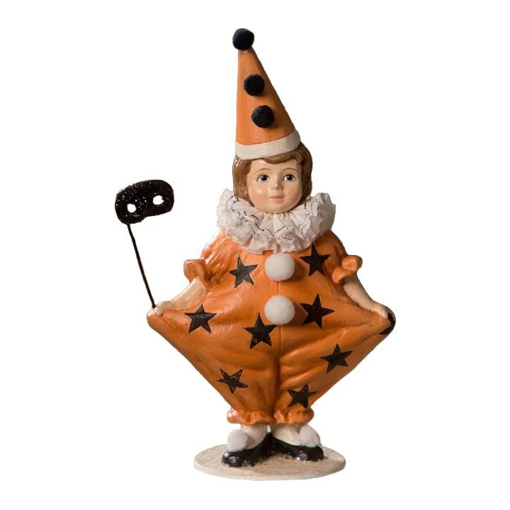 Bethany Lowe Halloween Masquerade Clown Girl 6 Inch Figurine