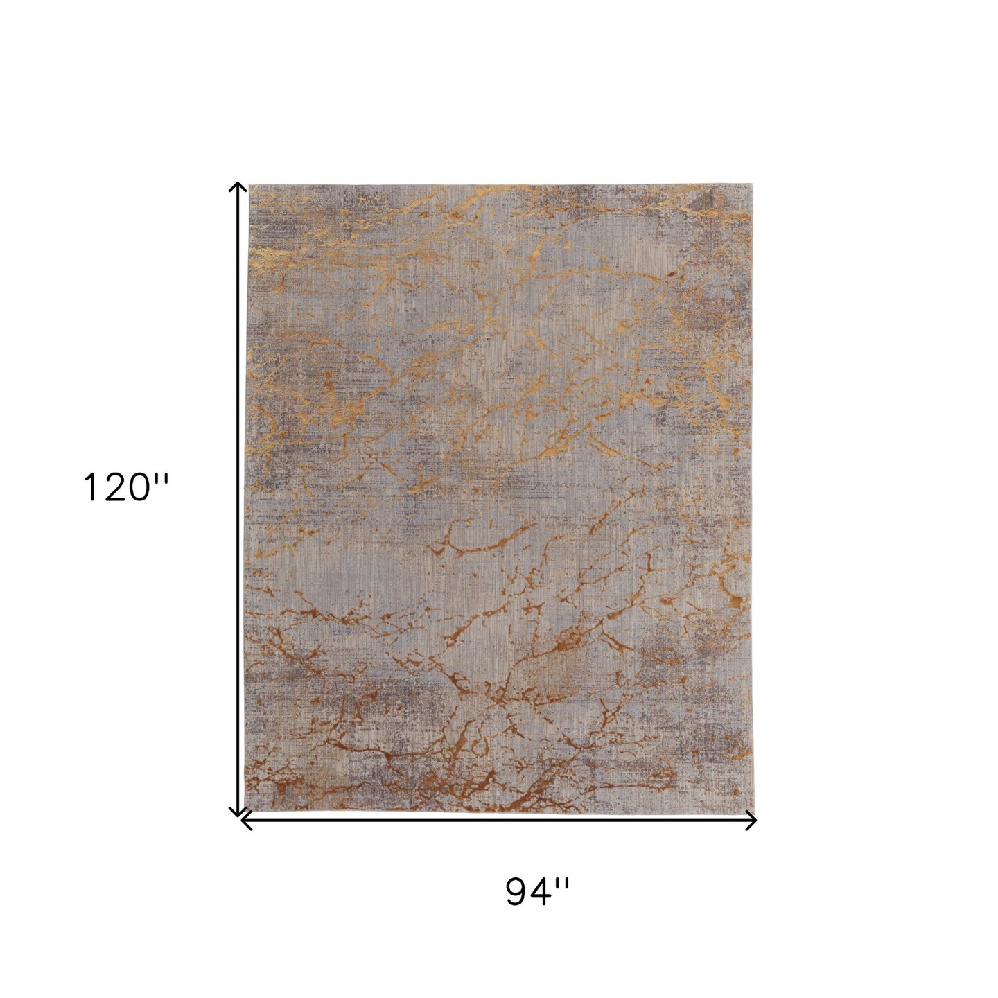 Edge Collections - 8&#x27; X 10&#x27; - Gray - Abstract Area Rug for Cozy Home Decor - 1 Piece
