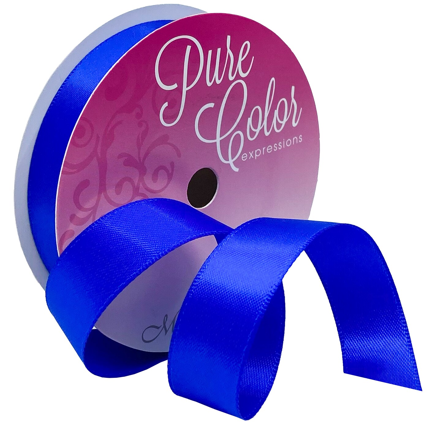 Morex Ribbon Raffia Blue Morex Ribbon Double-Faced Satin 5/8
