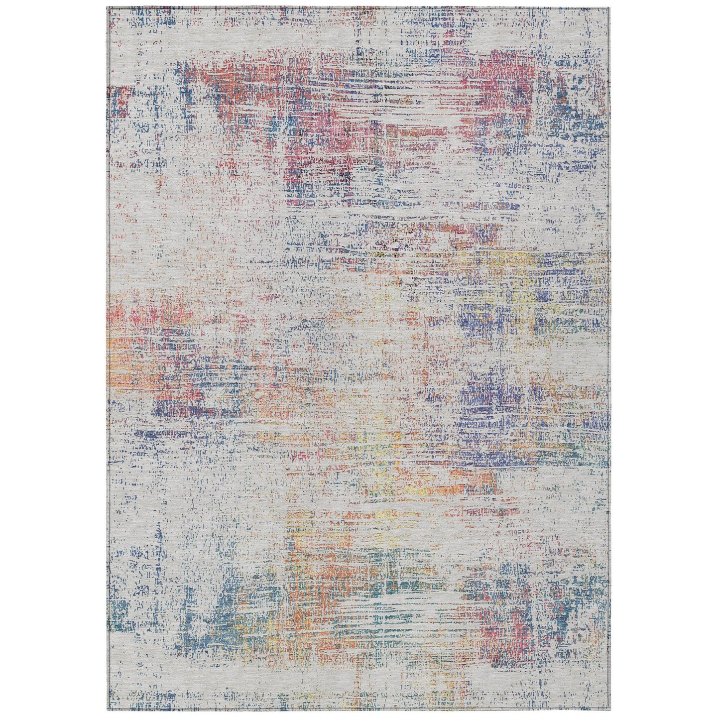 Edge Collections - 8' x 10' - Multicolor - Versatile Abstract Washable Area Rug for Indoor and Outdoor Use - 1 Piece