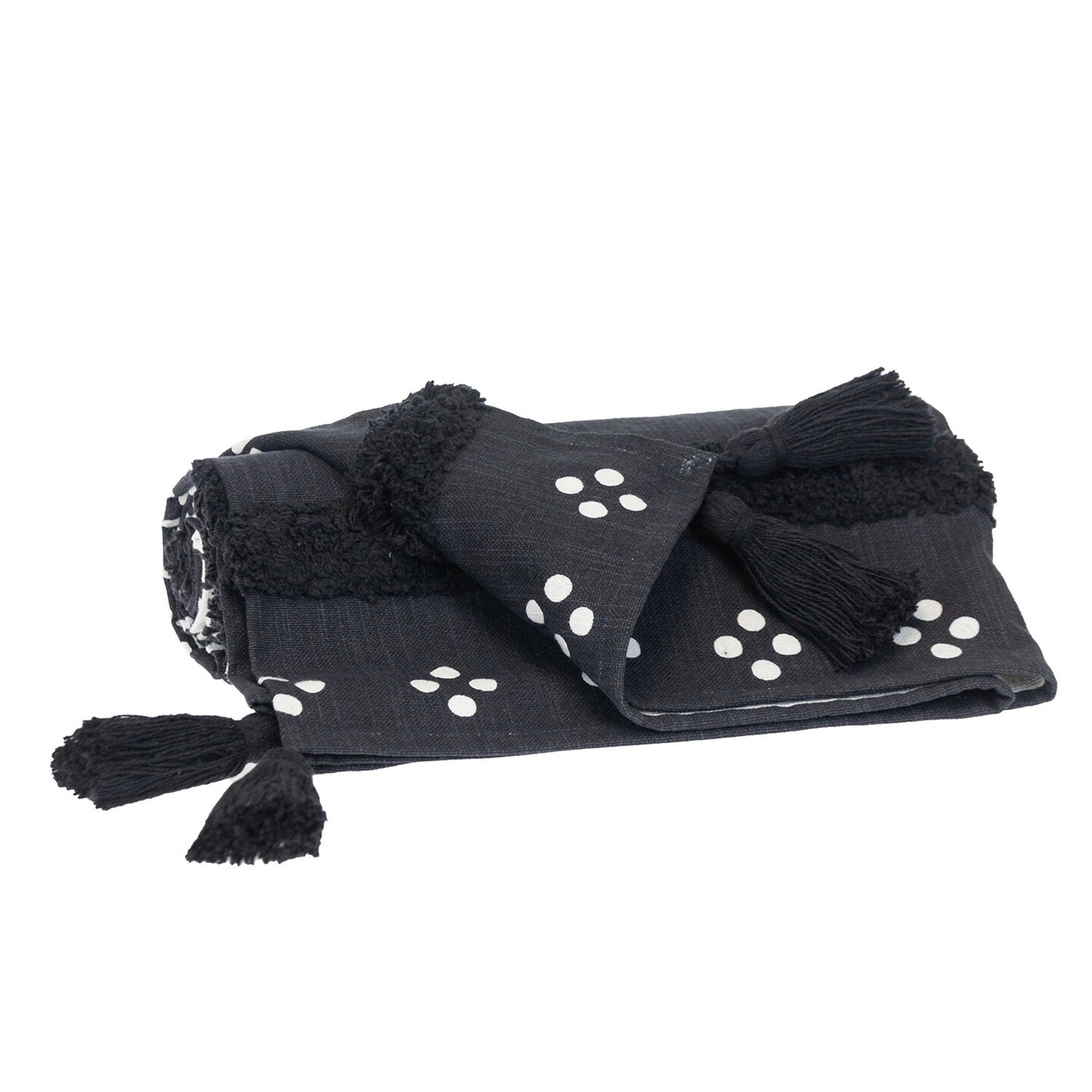 Edge Collections - 50"x 60" - Black - Cozy Striped Throw Blanket for a Welcoming Home Atmosphere - 1 Piece