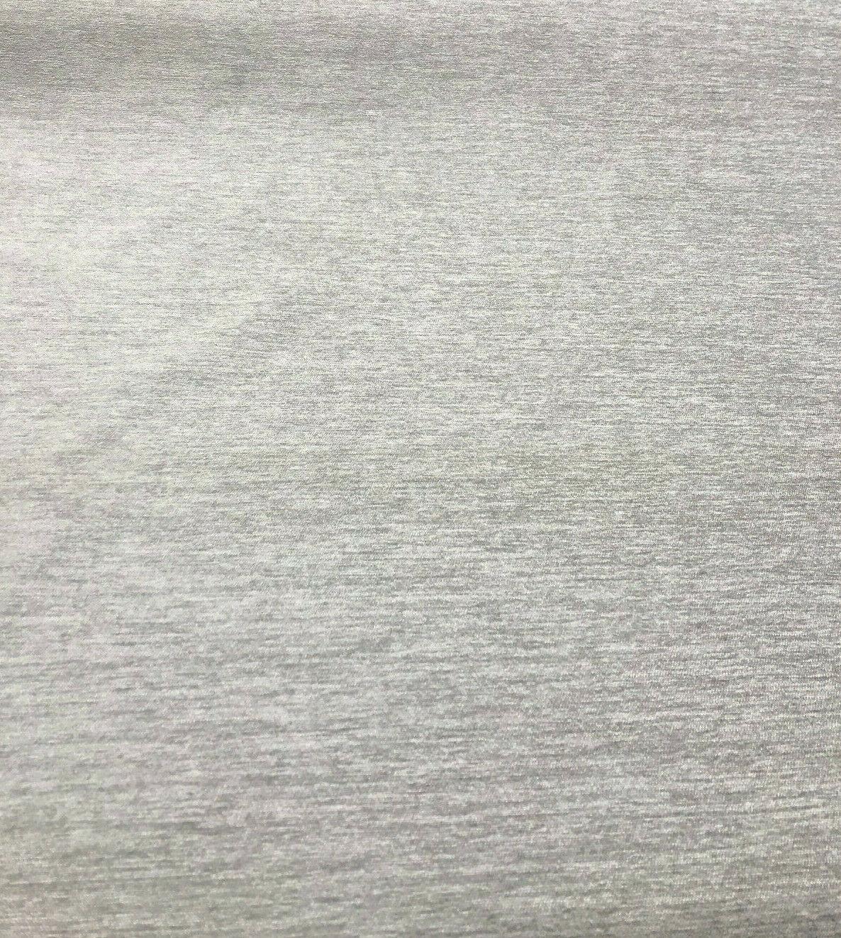 1 Yard Silver Soft Chenille Upholstery Durable 100% Polyester Solid Fabric