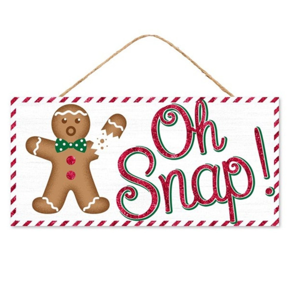12&#x22; Wooden Sign: Gingerbread Oh Snap