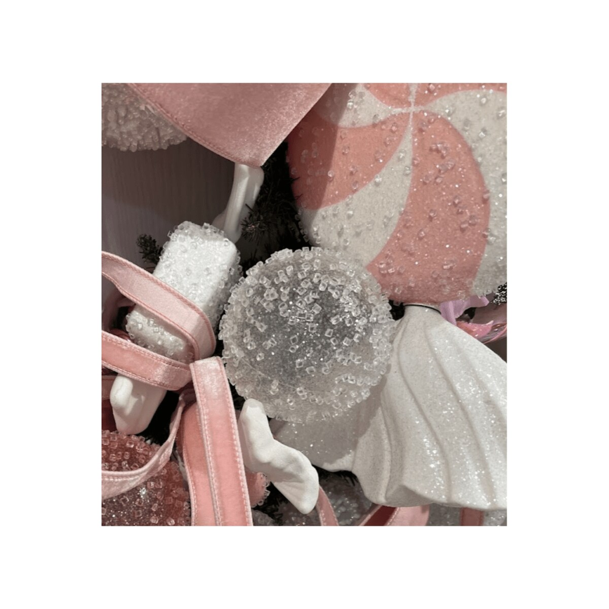 18&#x22; Pink Icy Sugar Candy Ornament