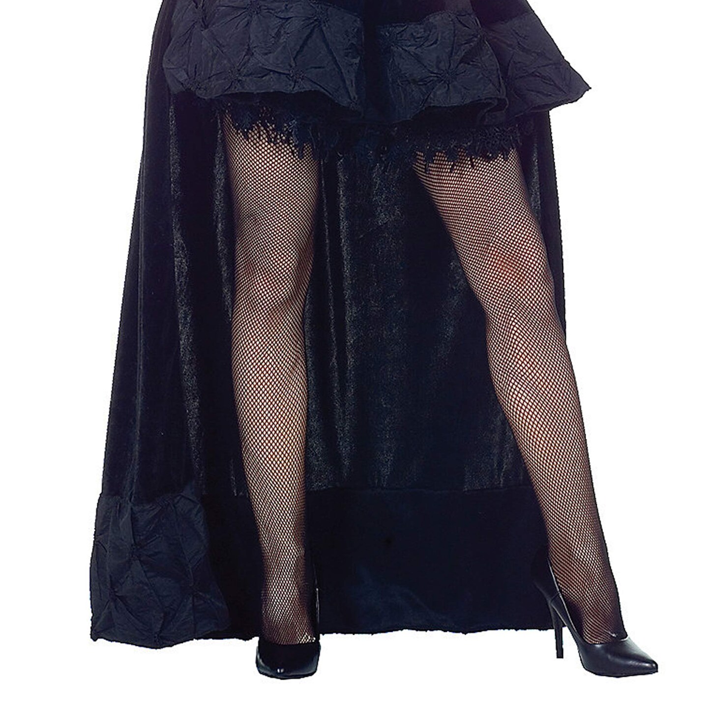 Womens Evil Queen Costume Velvet Dress With Lace Up Front And Puffy Sleeves