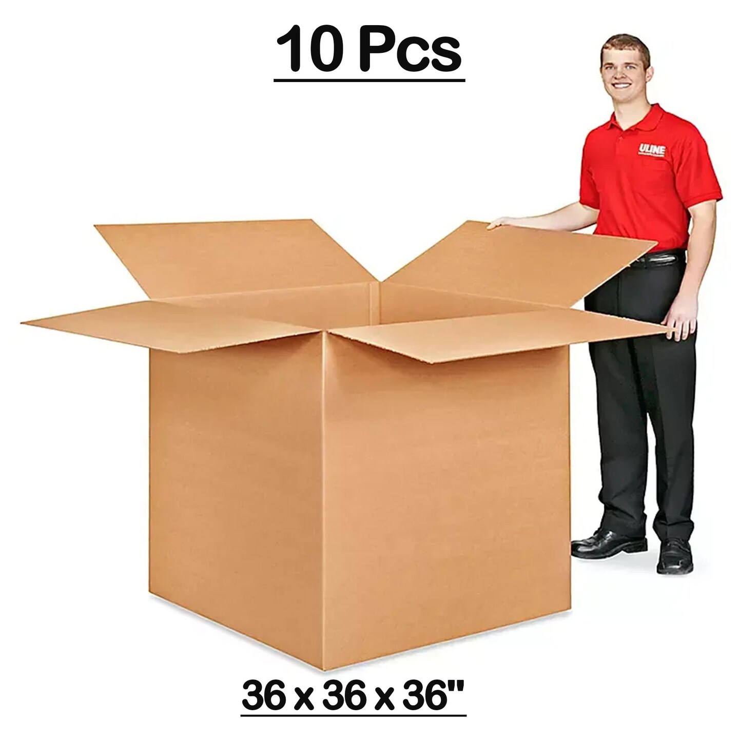 10 pcs Industrial Corrugated Shipping Boxes 36 x 36 x 36 Inch for Bulk and Irregular Items