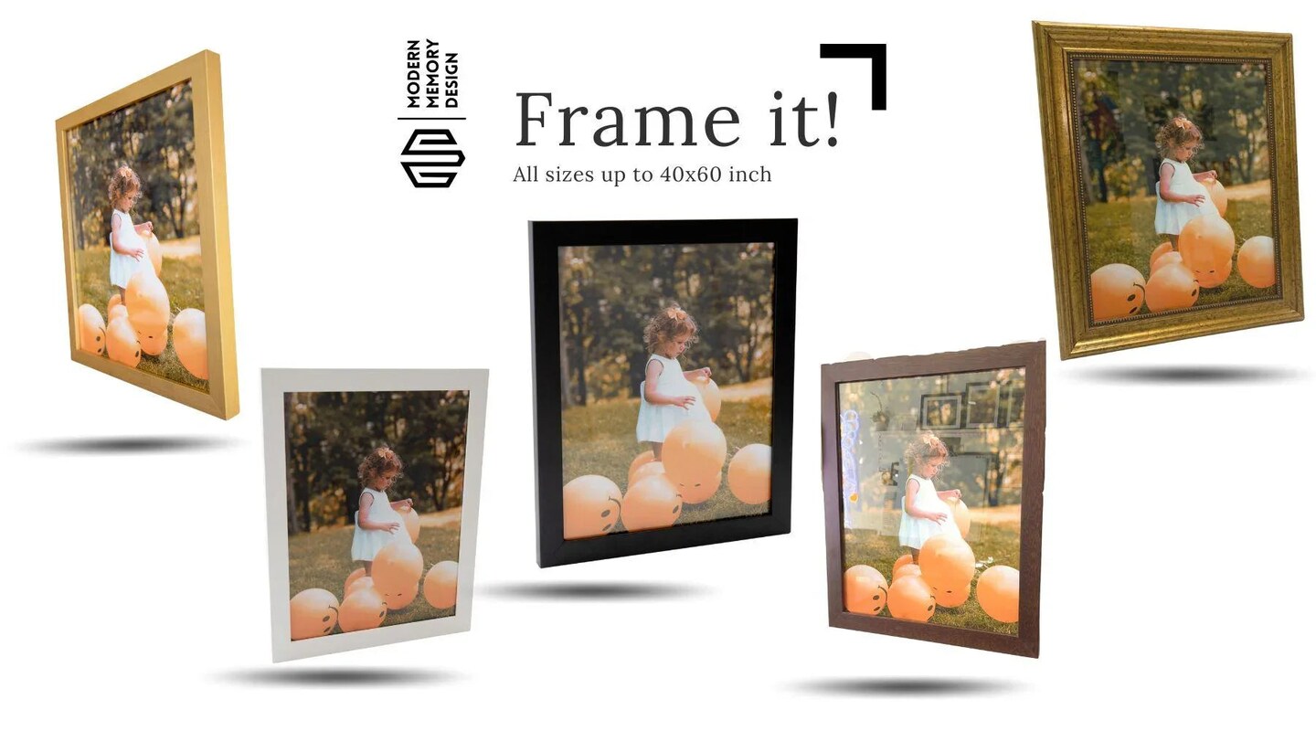 Natural Wood 22x27 Picture Frame Acrylic Glass - Modern Light Wood Frame