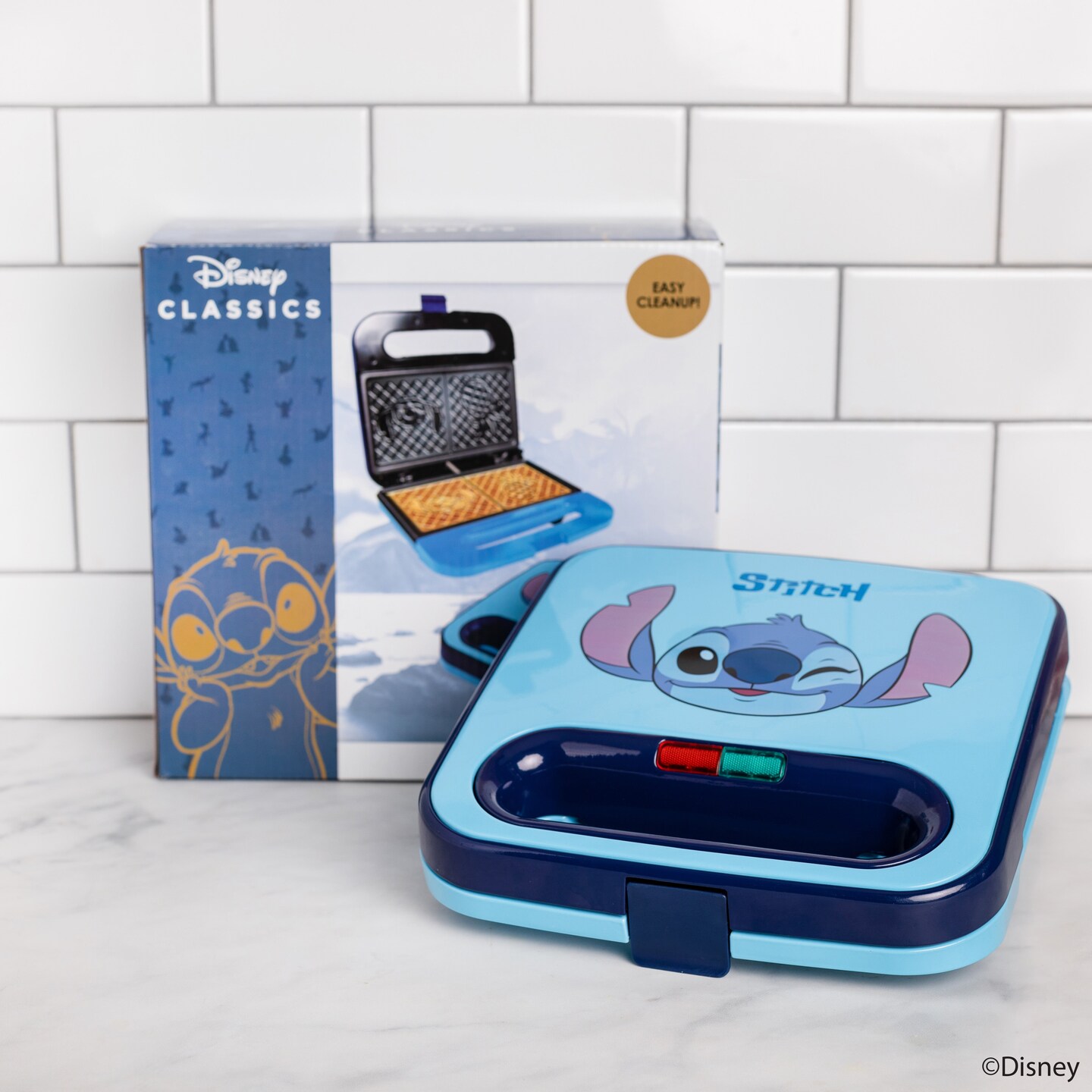 Uncanny Brands Disney Lilo and Stitch Waffle Maker