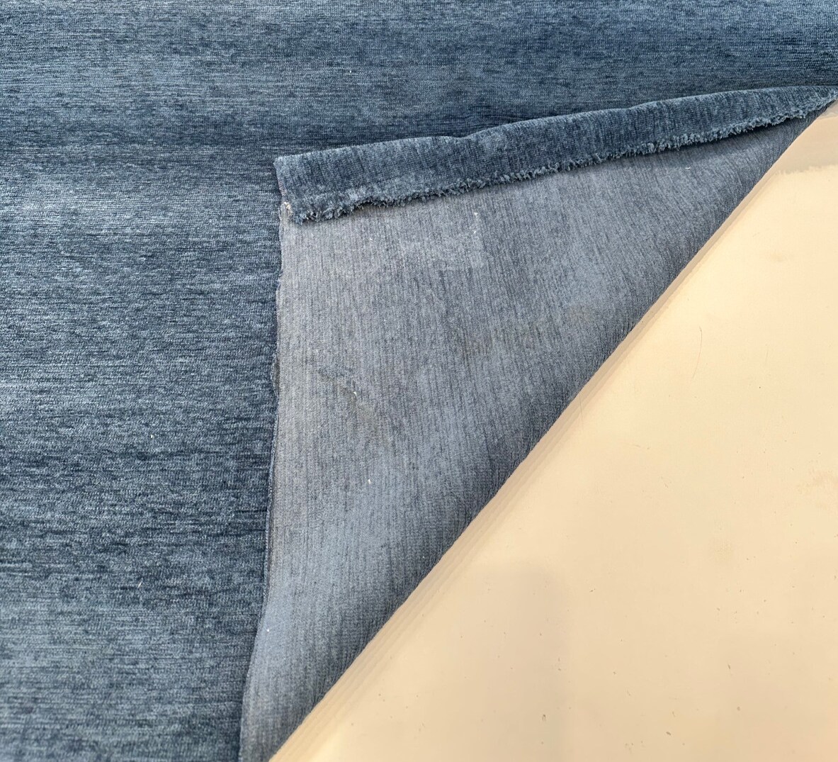 1 Yard Surf Blue Cuddle Backed 73% Acrylic 27% Polyester Chenille Upholstery Fabric Soft Durable Textured 54 Inch Width