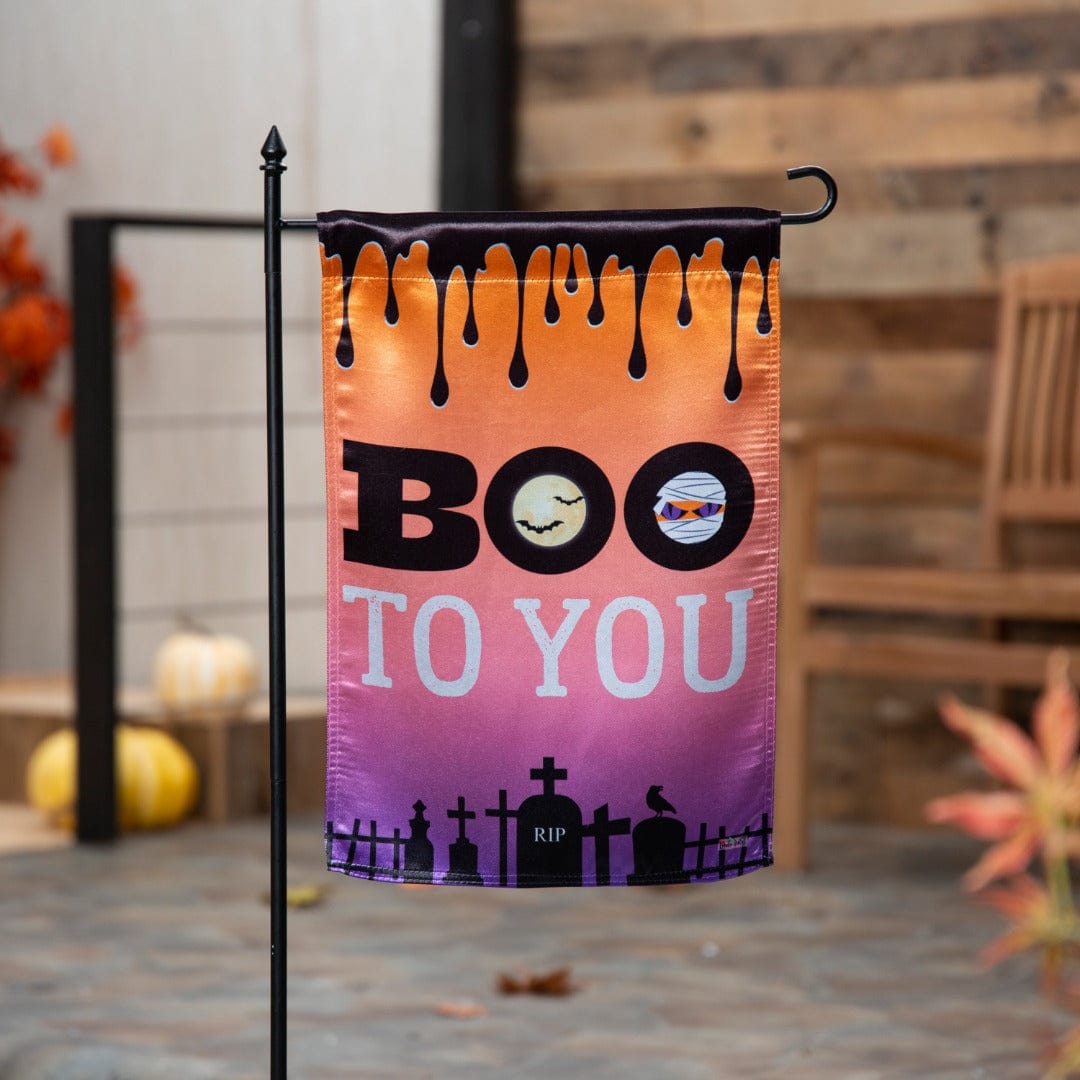 Boo To You Halloween Garden Flag 2 Sided