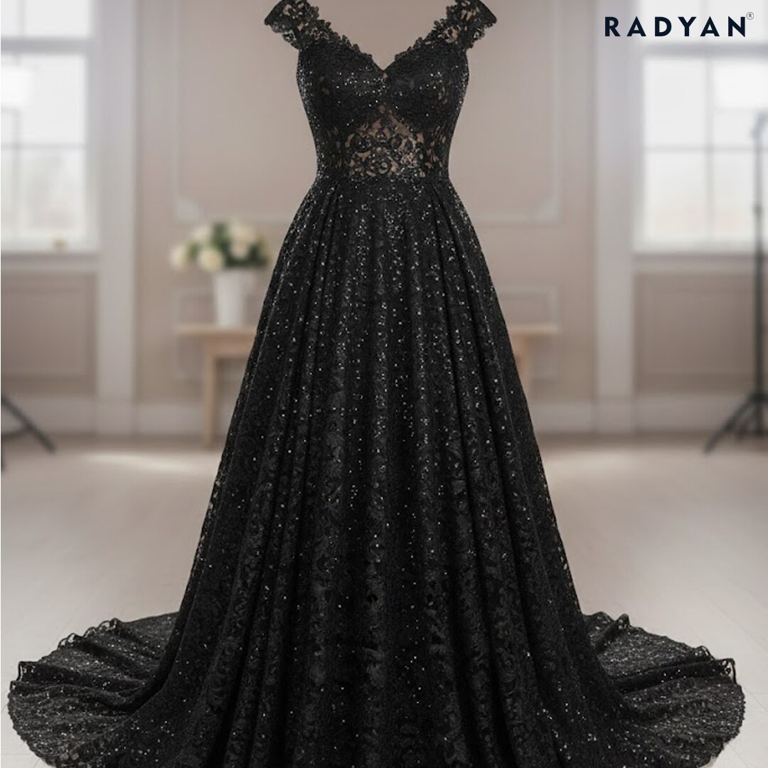 1 Yard All Over Flowers with Sequins Corded Lace 100% Polyester Fabric for Apparel and Crafts 50 Inch Width