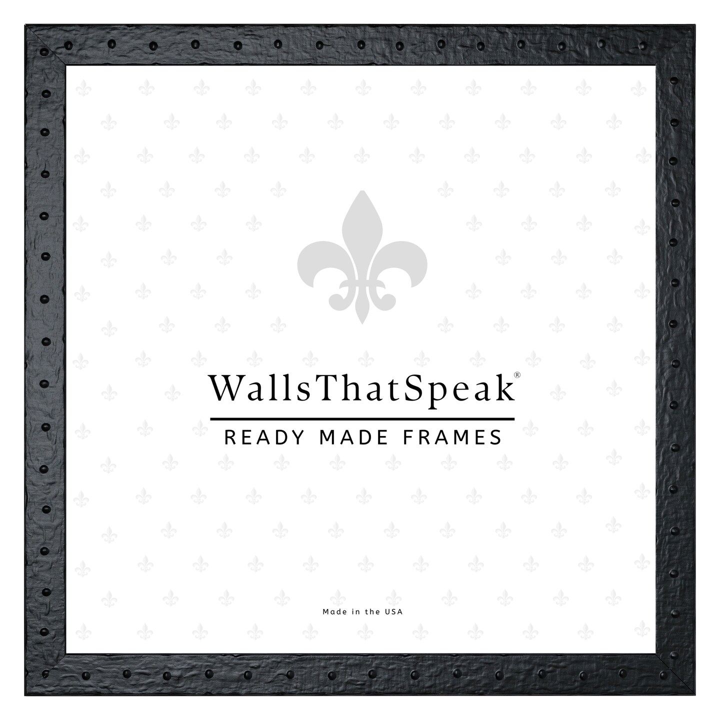 20x20 Picture Frame, Rivet 1.25 Inch Wood Moulding, Wall Display Frame for Art, Posters, or Photos by wallsthatspeak