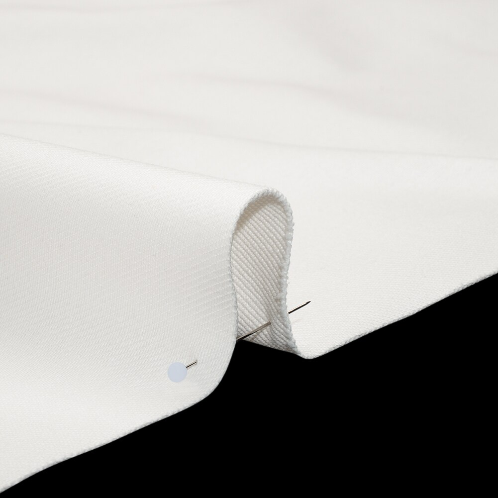 1 Yard Cotton and Lyocell Heavy Denim Twill PFD White Deadstock 62’’ Width