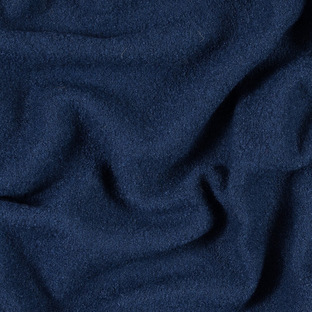 1 Yard Twilight Blue Boiled Wool Coating Fabric Solid Heavy Warm Textile 59 inch Width