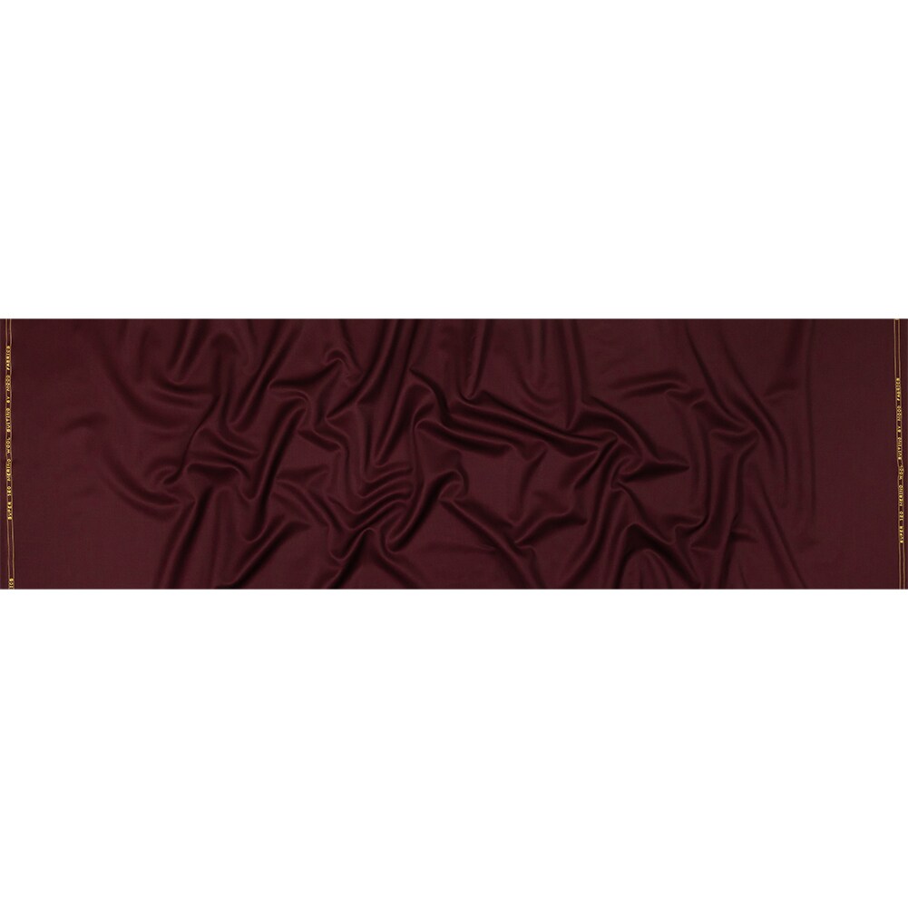 1 Yard Super 120 Merino Wool Suiting - Burgundy - Finn Collection 62&#x2019;&#x2019; Width