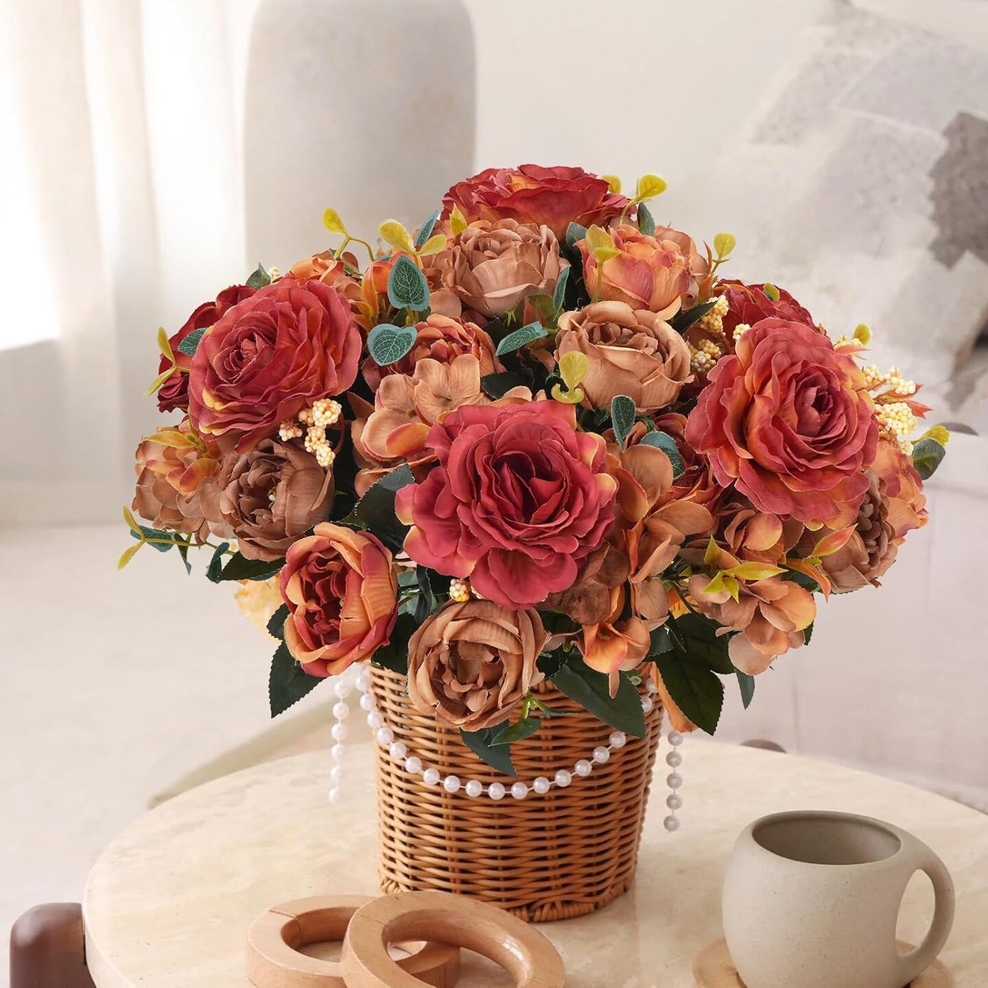 10 Bouquets Fall Flowers (Orange)