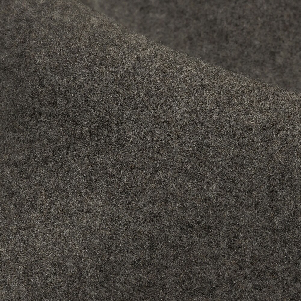 1 Yard Balenciaga Italian Heathered Gray Felted Virgin Wool Double Cloth Coating 54’’ Width