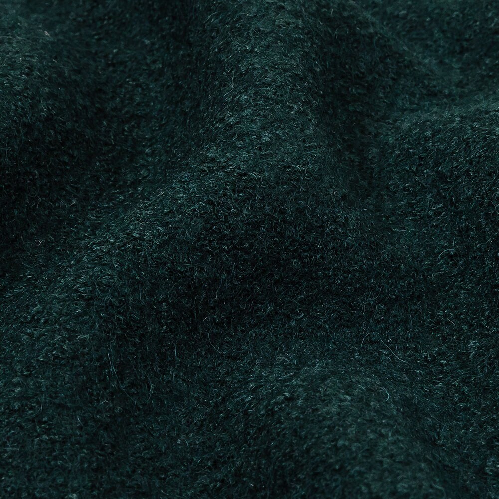 1 Yard Forest Green Boiled Wool Coating Heavyweight Solid Fabric 59 inch Width