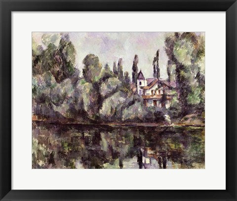 Framed Art The Banks of the Marne, 1888 by Paul Cezanne Wall Decor 18x24 Artwork