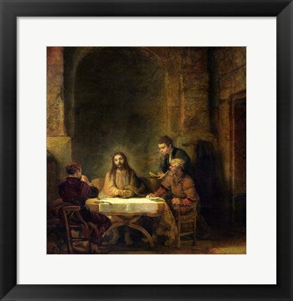 Framed Art The Supper at Emmaus, 1648 by Rembrandt van Rijn Wall Decor 18x24 Artwork