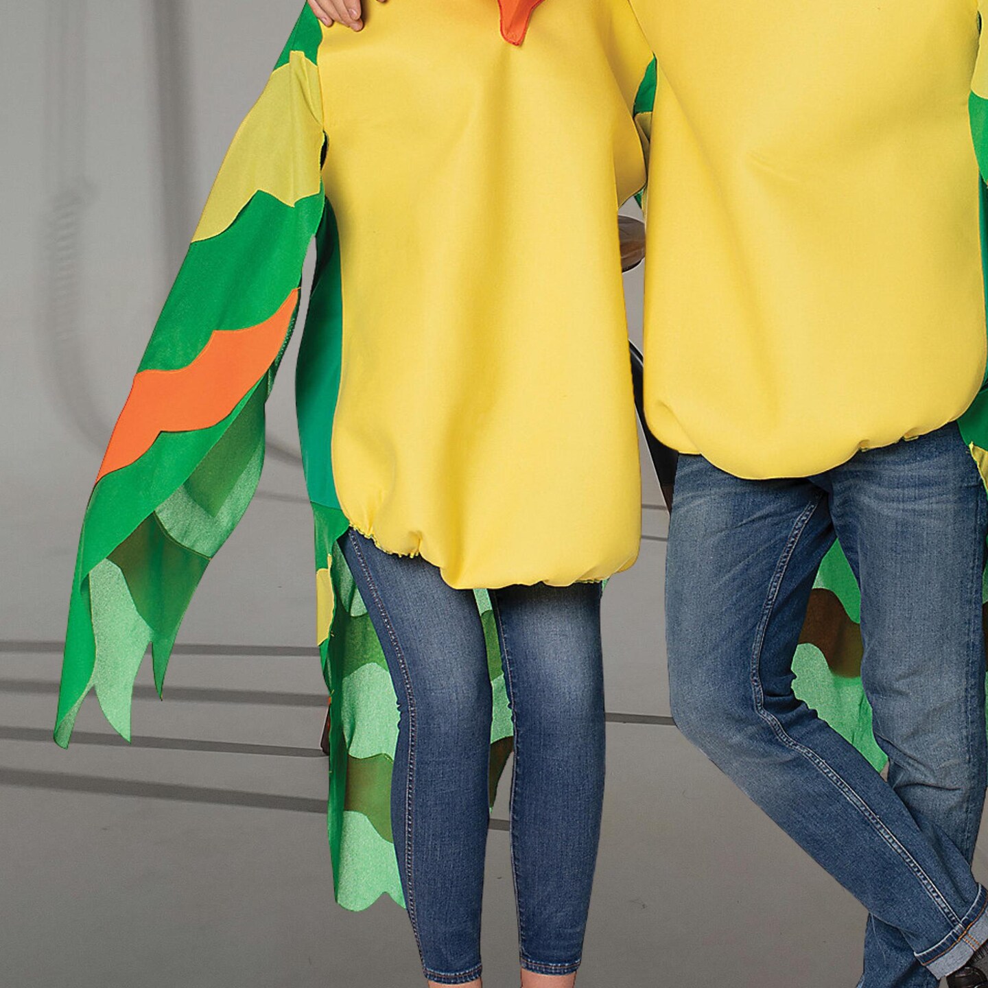 2 Pieces Love Birds Couples Costume Multi Colored Tunics Headpieces