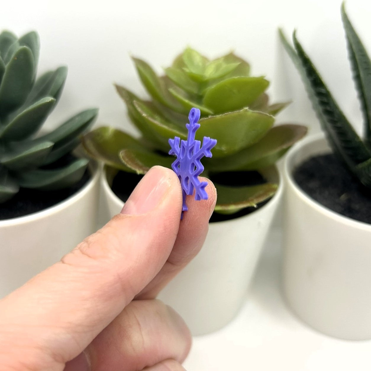 Purple Christmas Snowflake Charm, 22x26mm