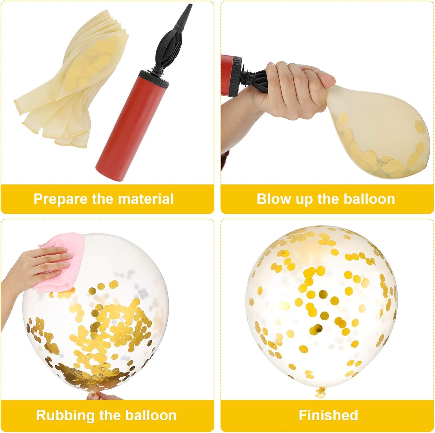 Confetti Shiny Latex Large Balloons(Gold)
