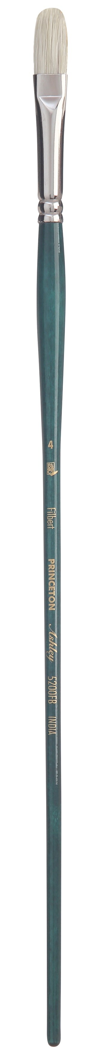 Princeton Series 5200 Ashley Natural Bristle Brush-Long Handle Filbert Size 4