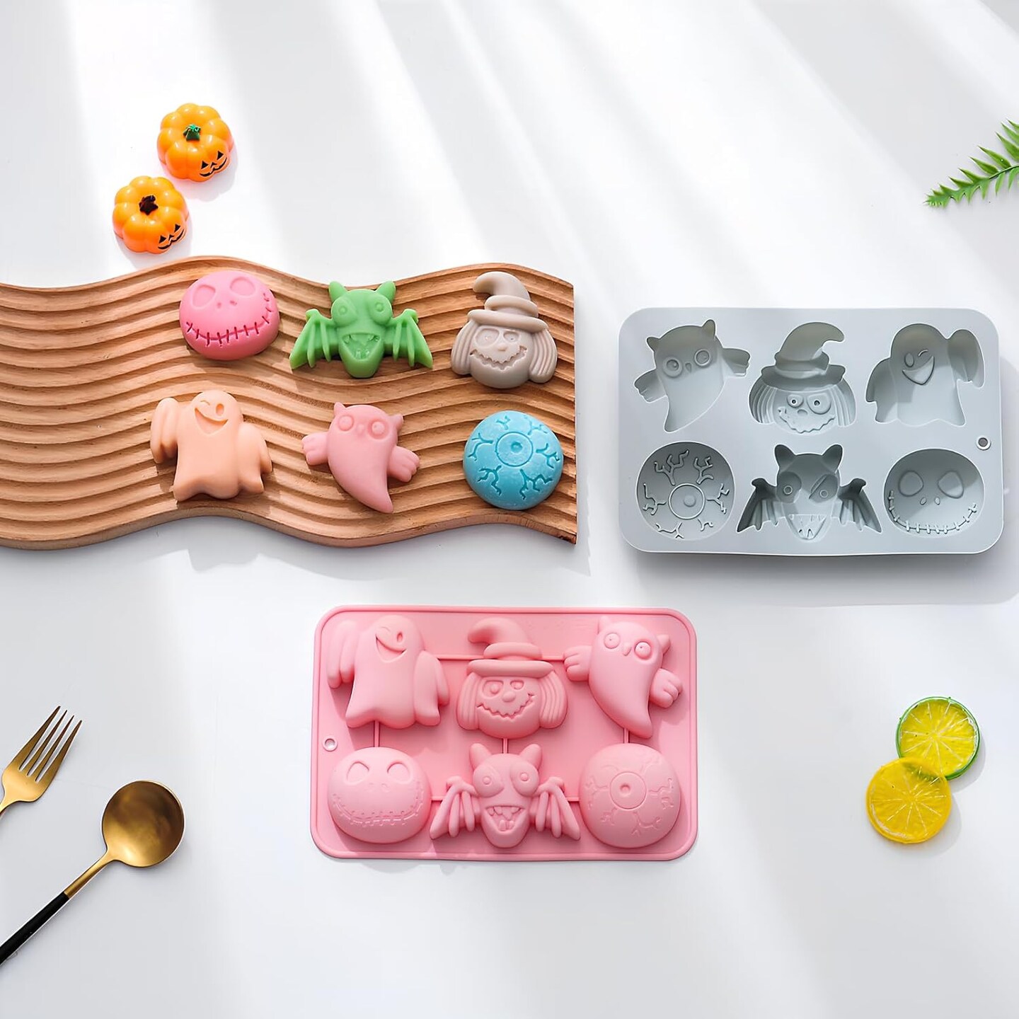 Halloween Silicone Molds Halloween Chocolate Molds(Ghost eyes)