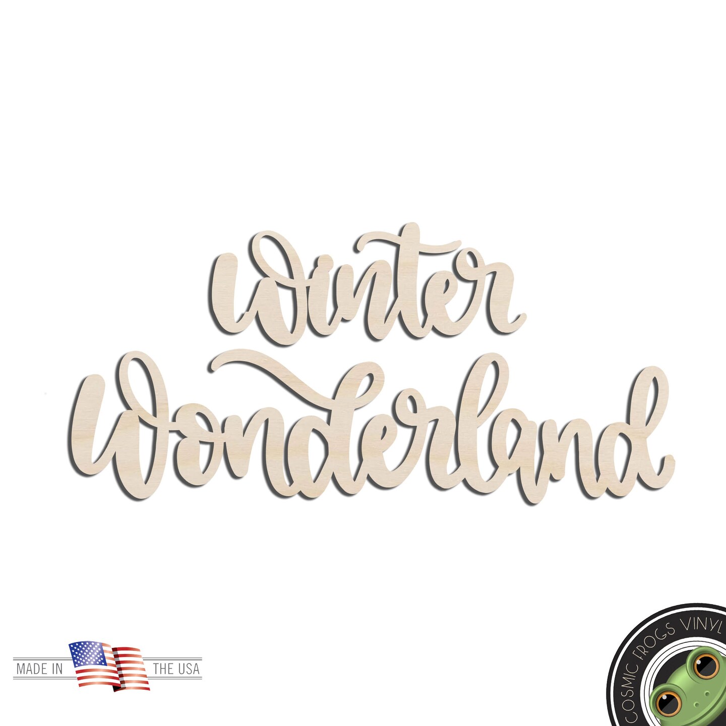 Winter Wonderland Laser Cut Out Unfinished Wood Shape Craft Supply