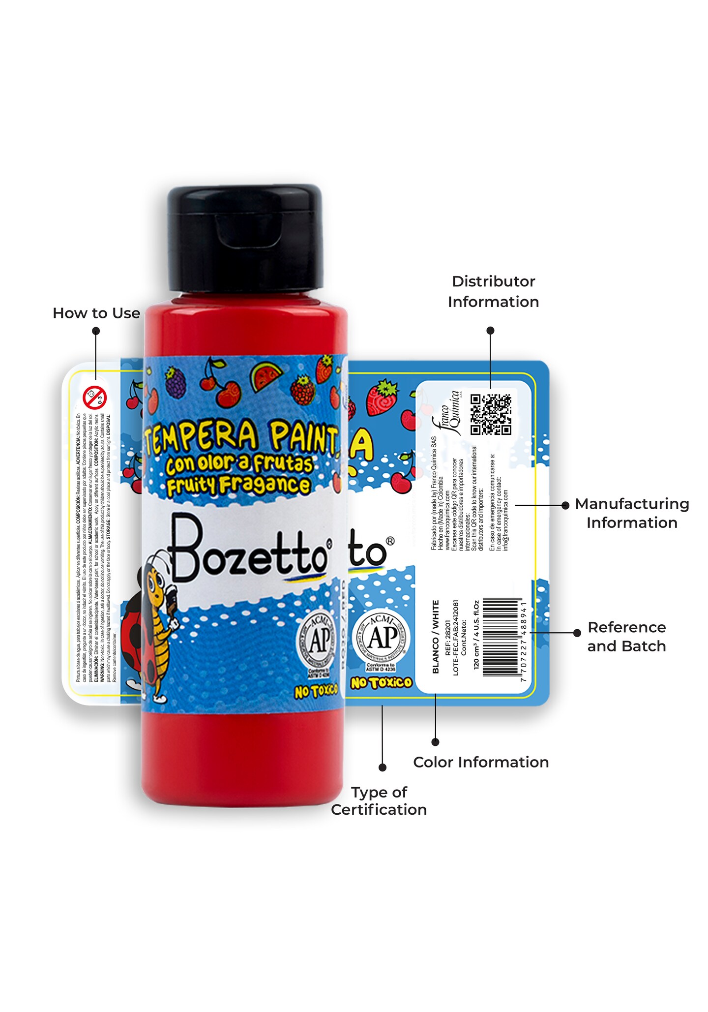 29004 Tempera Paint Fruity Fragrance 33.8 U.S fl oz / Red