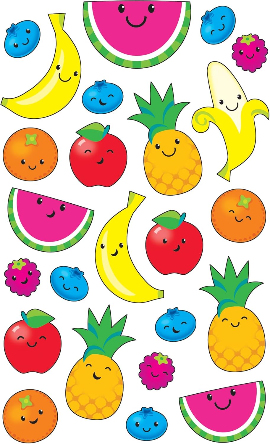 Friendly Fruit superShapes® Stickers – Large, 192 Count Fun Reward & Craft Stickers