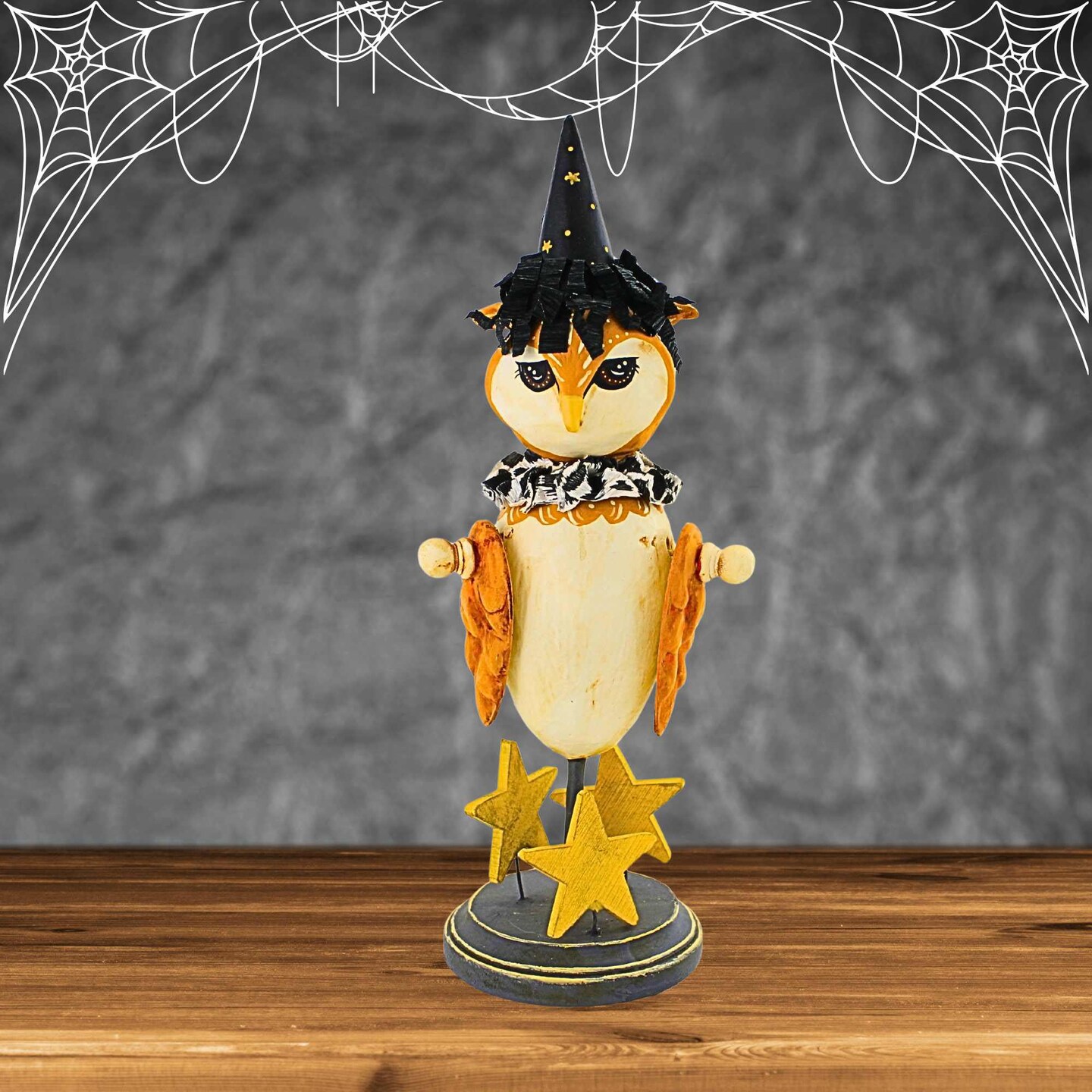 Lexi Grenzer 12.25 In Wizard Owl Halloween Figurine , Halloween Decor Stars Wisdom