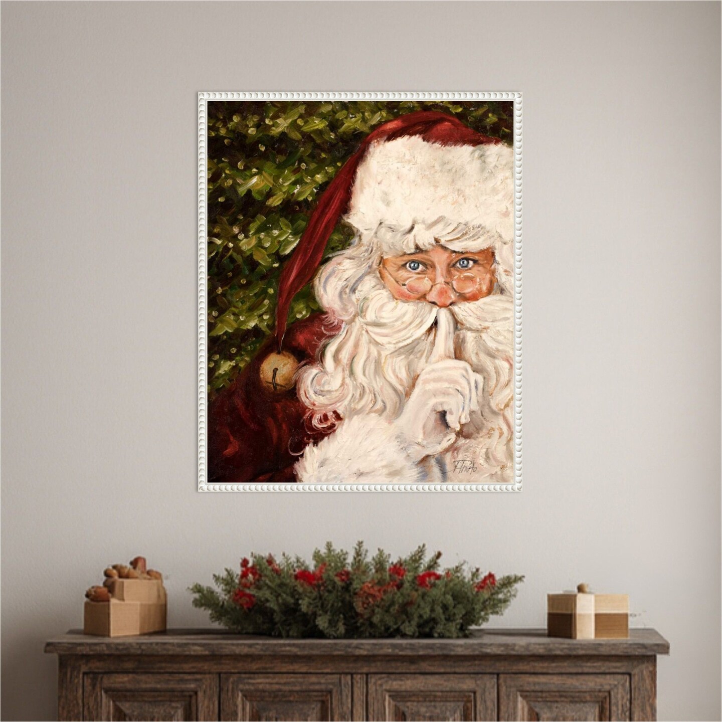 Secret Santa by Patricia Pinto Framed