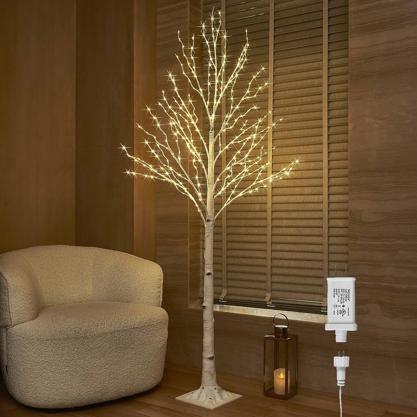 Lighted Birch Tree Plug in 330 Fairy Lights 6FT (6ft Birch) 26 x 26 x 70 inches