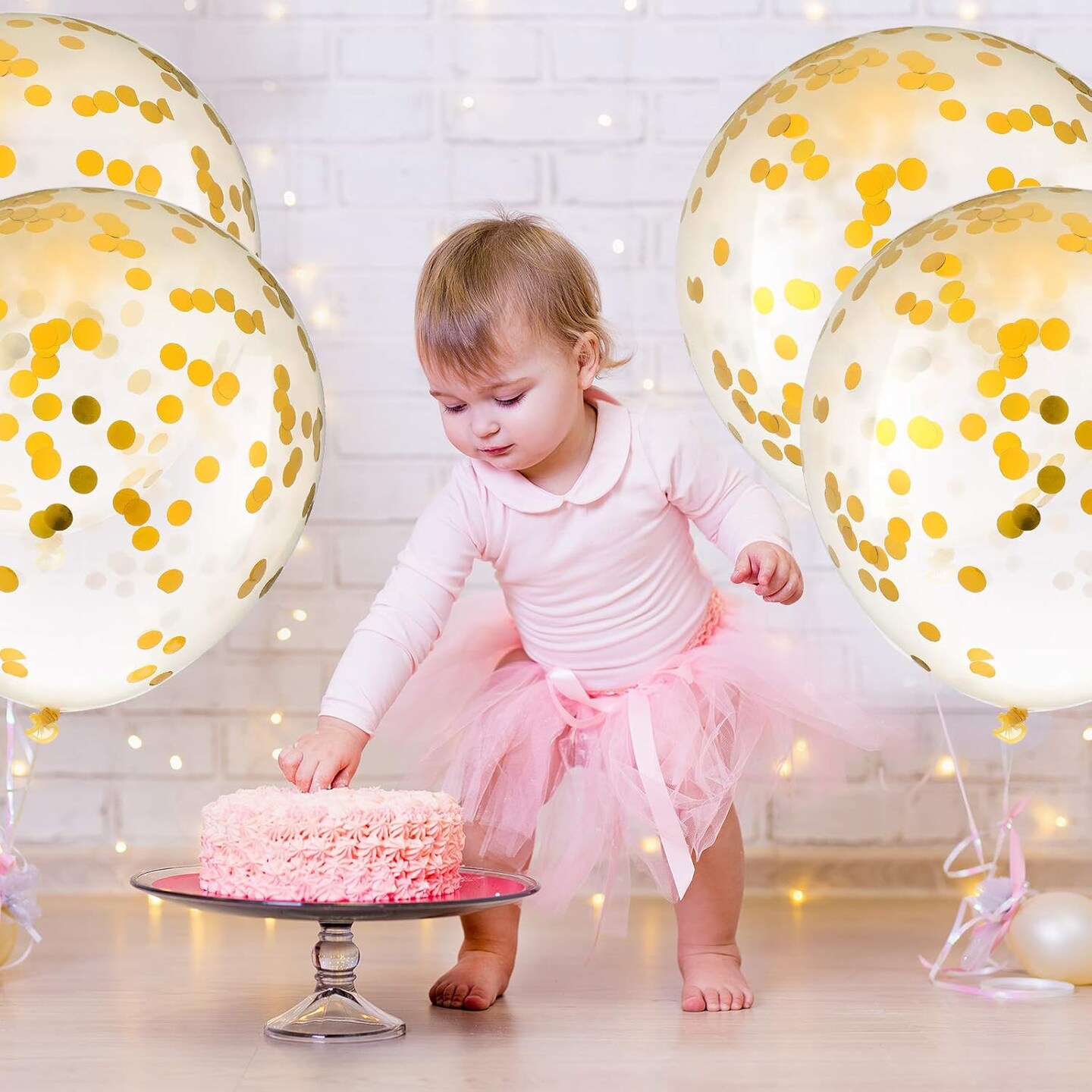 Confetti Shiny Latex Large Balloons(Gold)