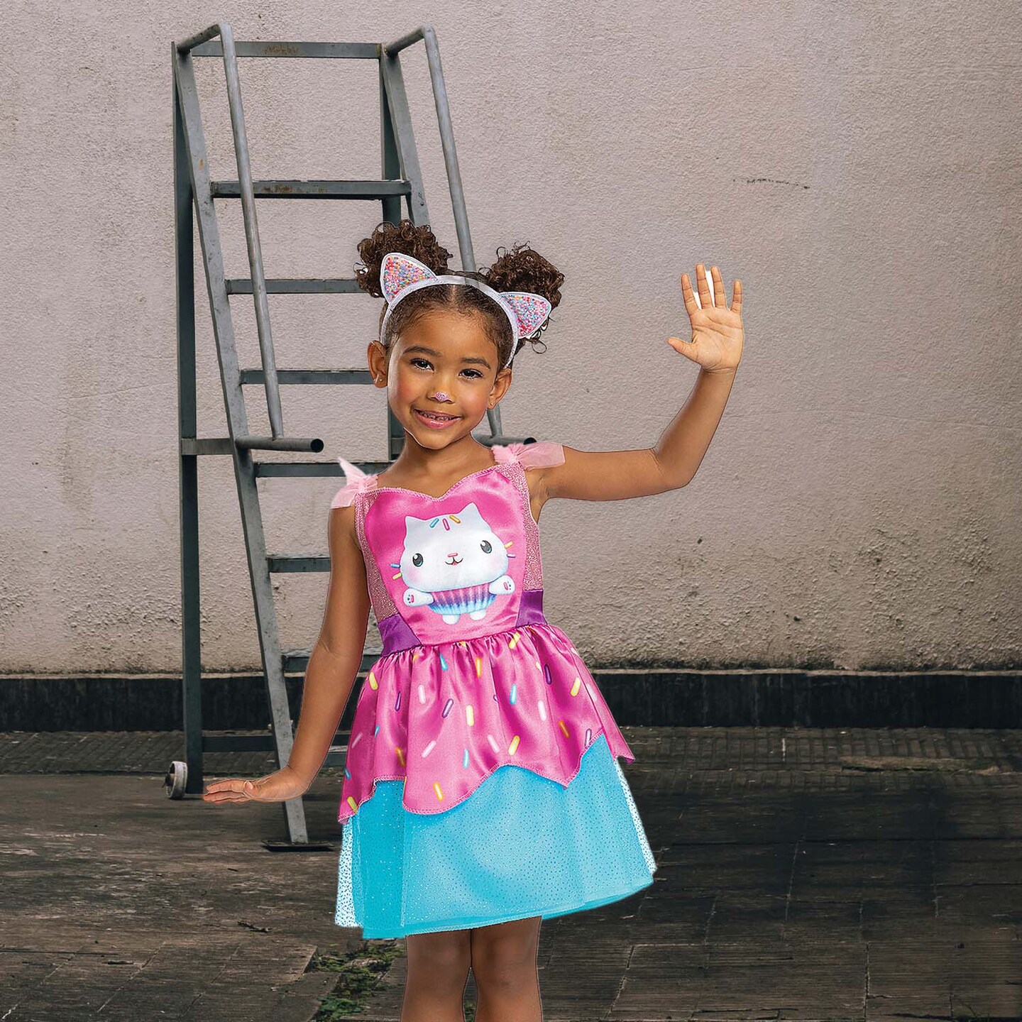 Toddler Classic Gabbys Dollhouse Cakey Cat Costume with Dress and Headband