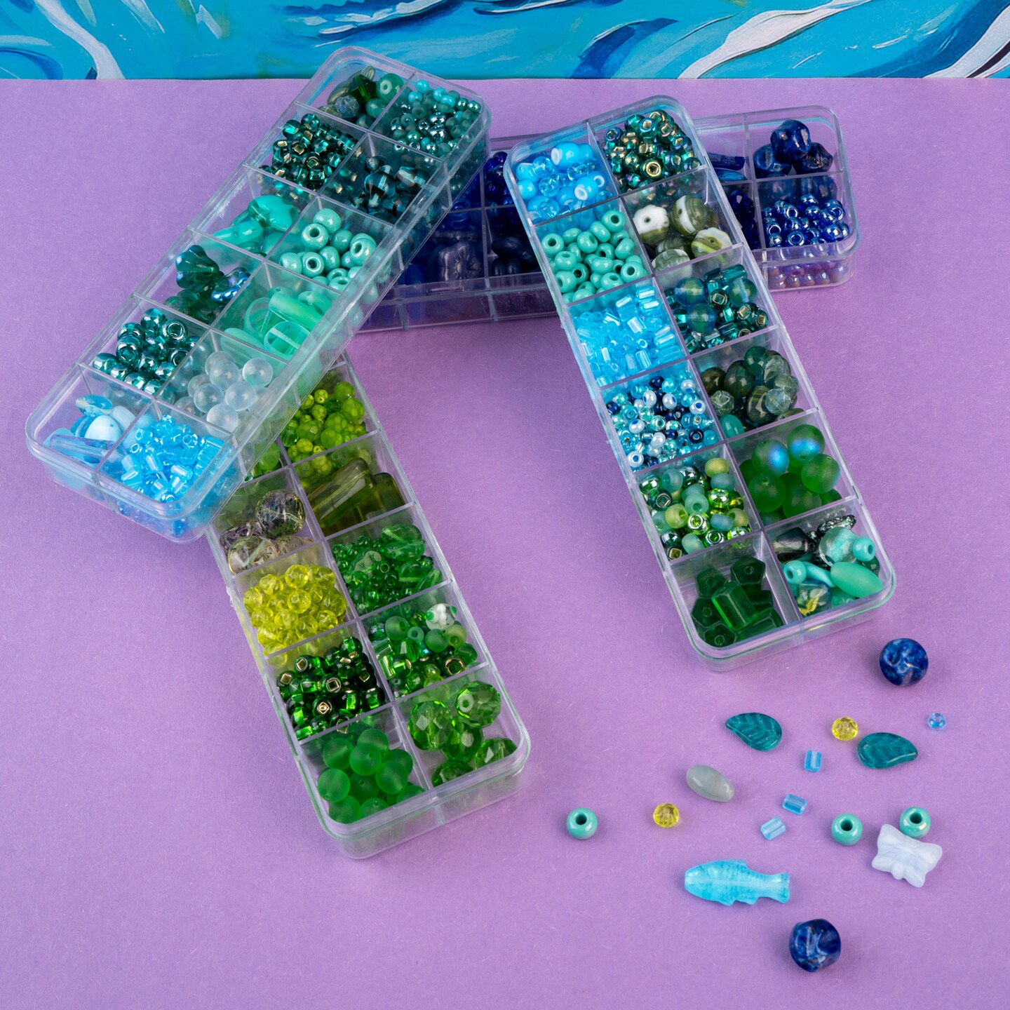 John Bead Mixed Czech Glass Beads Box, 200g